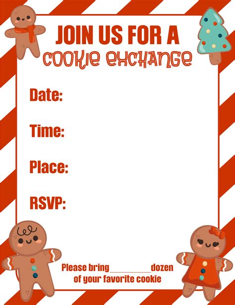 5 Best Images of Free Printable Cookie Exchange Invitation Template ...