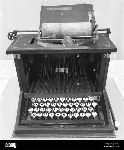 Sholes typewriter, patented in 1873, a system developed from the first ...