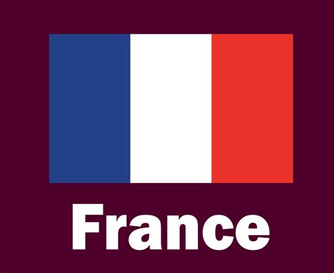 France Flag Emblem With Names Symbol Design Europe football Final ...