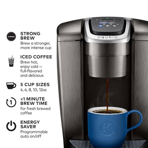 Keurig K-Elite Coffee Maker, Single Serve K-Cup Pod Coffee Brewer, With Iced Coffee Capability ...