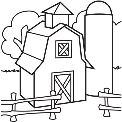 Black And White Farmyard Coloring Pages For Kids - Coloring Home