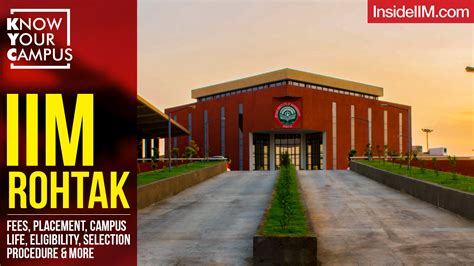 IIM Rohtak: Campus Life, Placement, Admission Criteria, Eligibility, Fees & More | Know Your ...