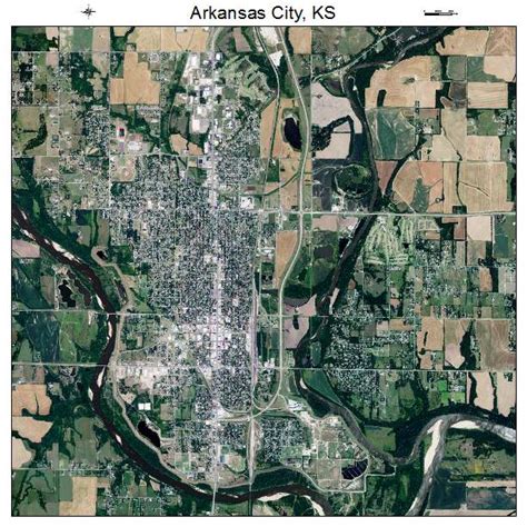 Aerial Photography Map of Arkansas City, KS Kansas