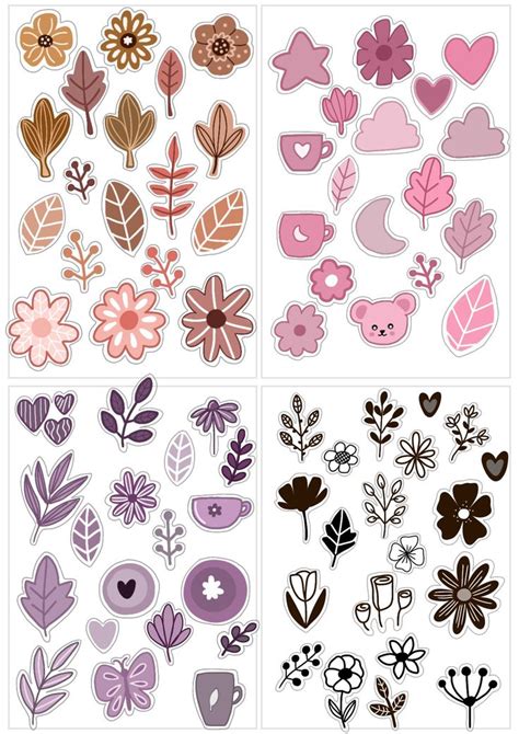 Set of Colorful Printable Stickers | Pegatinas imprimibles, Cuaderno de ...