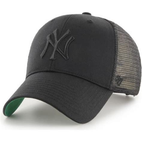 47 Brand Black Logo New York Yankees MLB MVP Branson Black Trucker Hat: Caphunters.co.uk