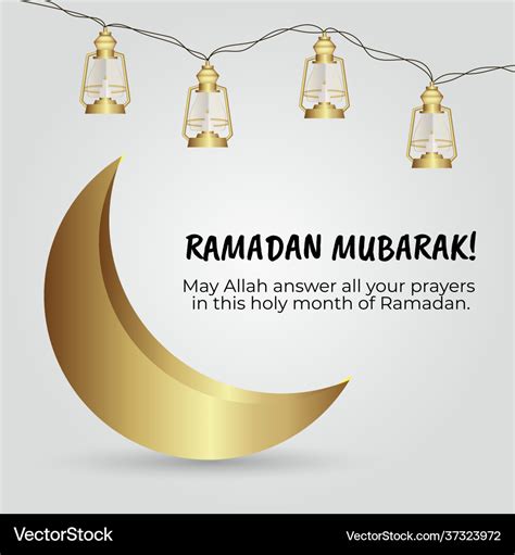 Ramadan mubarak islamic greeting cards for muslim Vector Image