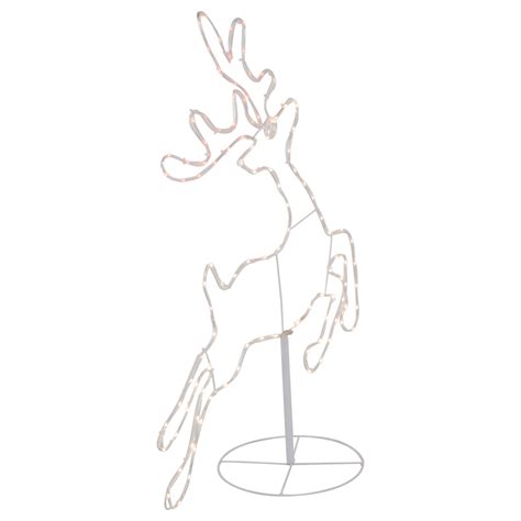 36" Lighted Running Reindeer Silhouette Outdoor Christmas Decor ...