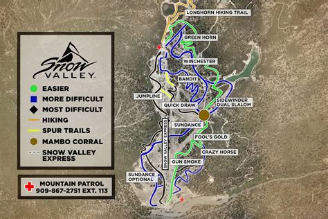 Trail Maps for Snow Valley, Snow Summit, & Bear Mountain