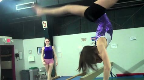 Front Walkover on beam! - YouTube