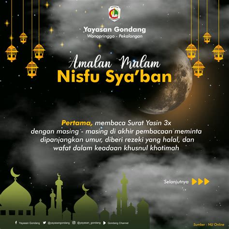 Amalan Malam Nisfu Sya’ban – Yayasan Gondang