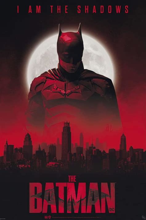 Buy The Batman - Movie Poster I Am The Shadows - Moon & Gotham City Size: 24" x 36" Online at ...