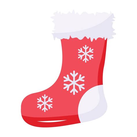 Christmas sock flat vector design 14207644 Vector Art at Vecteezy