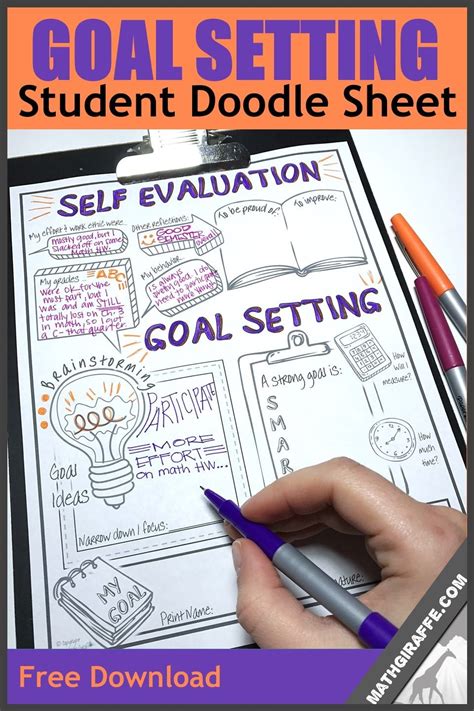 Goal Setting for Students | School goals, Middle school counseling ...