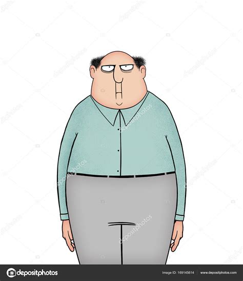 Funny Cartoon Man With an Expression of Angry Frustration Stock Photo ...