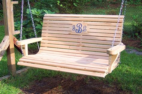 Wooden Porch Swing Free Shipping by weaverwood on Etsy