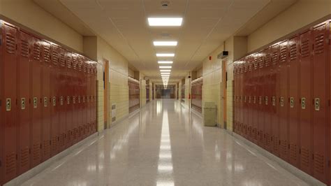 ArtStation - School Hallway 3d Scene | Resources