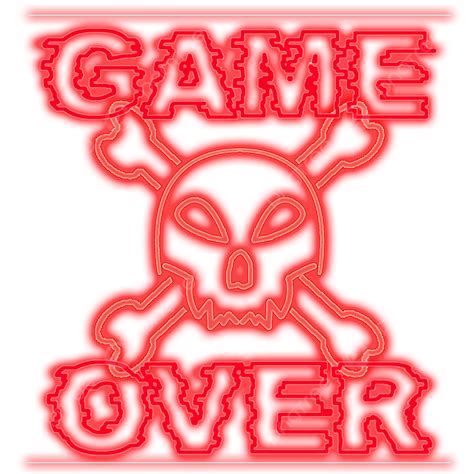 Game Over Neon Hd Transparent, Game Over Neon Red, Game Over New, Vs, Neon Lights PNG Image For ...