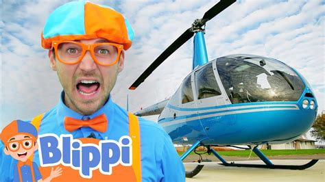 Blippi Flies In A Helicopter! | Learn Helicopters for Children | Fun ...