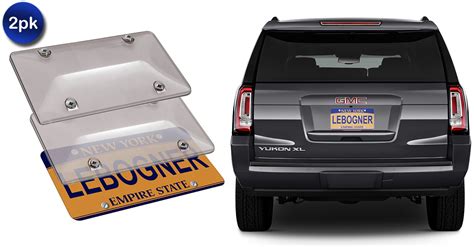 2 Pack: Tinted License Plates Cover