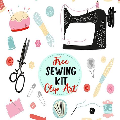 Free Sewing Kit Clip Art Elements - Free Pretty Things For You