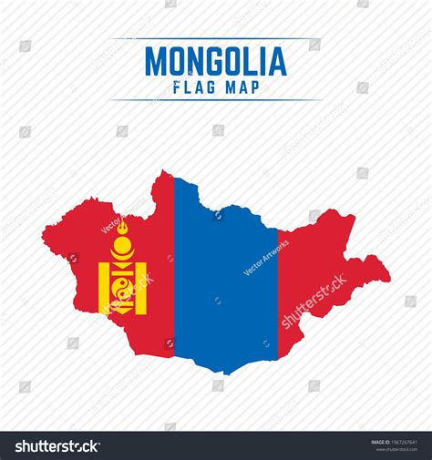 Flag Map of Mongolia. Mongolia Flag Map - Royalty Free Stock Vector 1967267641 - Avopix.com