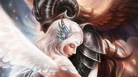 Wallpaper - Angel And Demon Fantasy Art - 1920x1080 Wallpaper - teahub.io