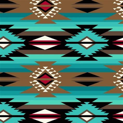 Raindance Teal Native American Fleece Fabric - Fabric by the Yard | Native american patterns ...