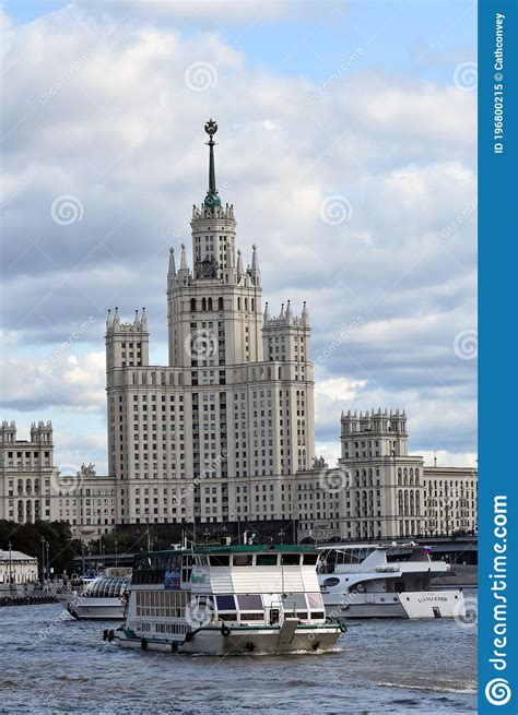 Stalin`s Empire Style Living House Building in Moscow. Editorial Image ...