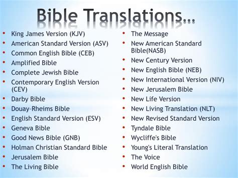 PPT - Bible Translations… PowerPoint Presentation, free download - ID:3346003