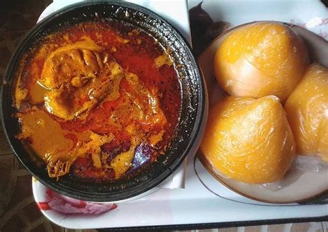 Banga soup with fresh fish,and starch Recipe by Esther Mabiaku - Cookpad