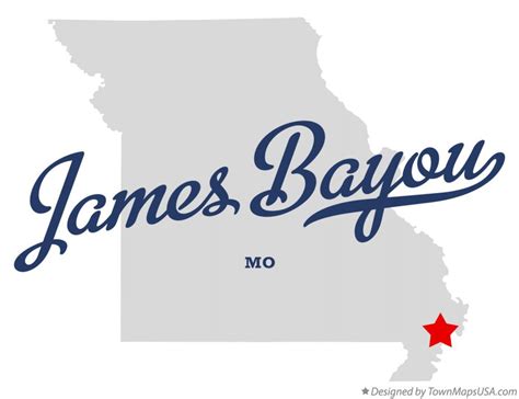 Map of James Bayou, MO, Missouri