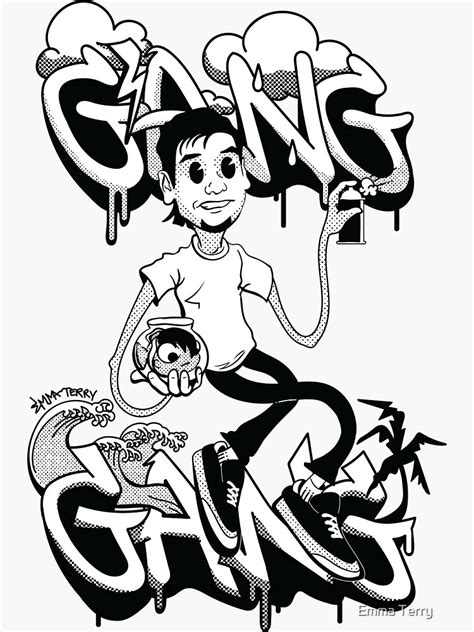 "Theo Von - Gang Gang- Get That Hitter! Emma Terry" Sticker for Sale by emmaterry | Redbubble