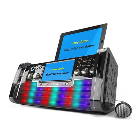 Akai 97096929M Bluetooth CD+G Karaoke Disco Party Machine with Light ...