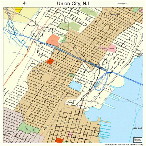 Union City New Jersey Street Map 3474630