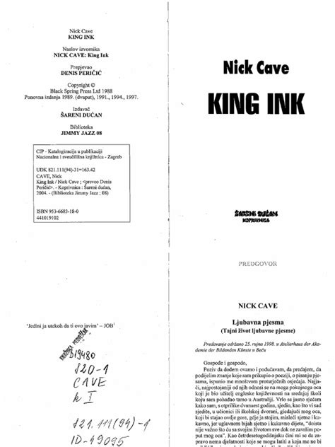 Nick Cave King Ink | PDF