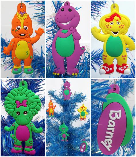 Buy Barney Christmas Ornaments Featuring 4 Ornaments, Bj, Baby Bop and Riff, Ornaments Average 2 ...