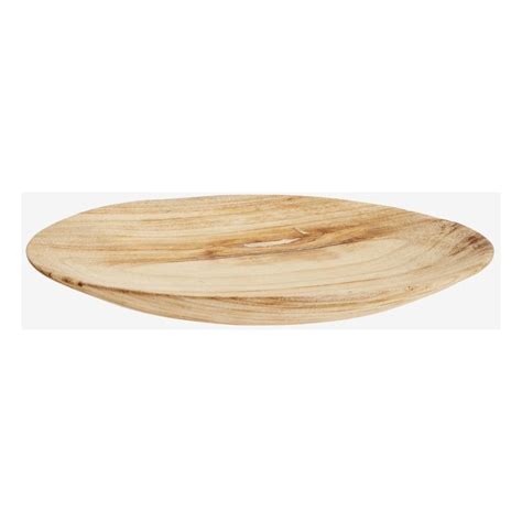 Round Wooden Plate - Set of 3 Madam Stoltz Design Adult