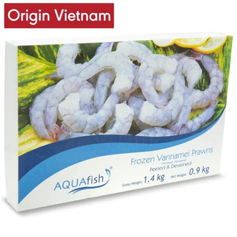 Buy Aquafish Raw Vannamei Prawns P&D (31/40, 900g net)-6x1.4kg - Order ...