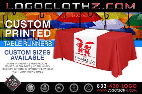 Logo Printed Table Runners in 2020 | Printed table runner, Custom table ...