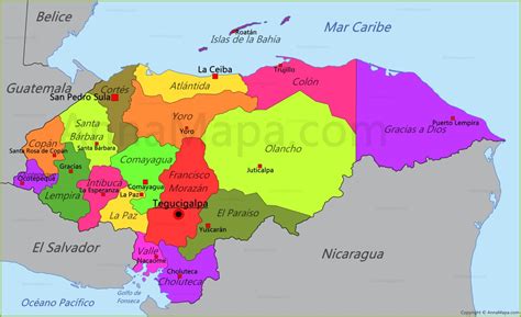 Mapa de Honduras - AnnaMapa.com