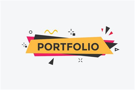 Portfolio button. Portfolio speech bubble. Portfolio Colorful web banner. vector illustration ...