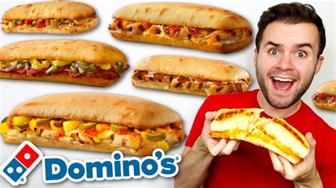 I tried Domino's 7 SANDWICHES! Which Is The Best? FULL MENU REVIEW ...