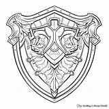 Zelda Shield Coloring Page Pages Sketch sketch template
