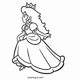 Princess Peach Coloring Pages Free Printable PDF sketch template