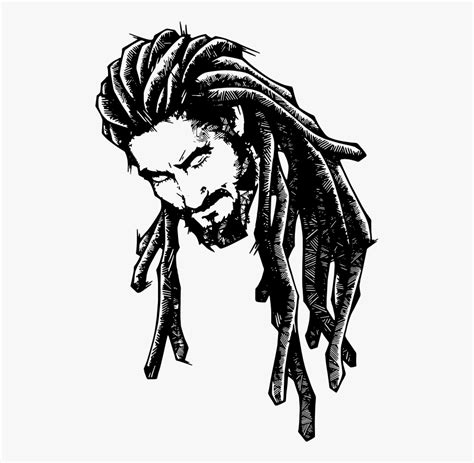 Free Download Dreadlocks Art Clipart Dreadlocks Drawing - Man With Dreads Drawing , Free ...