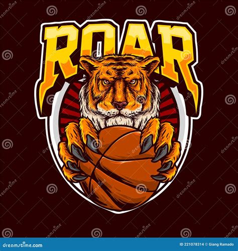 Tiger Basketball Mascot Vector Illustration | CartoonDealer.com #36104680