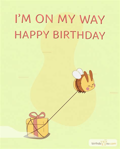 Happy Birthday with Funny Bee Animated Images and GIFs