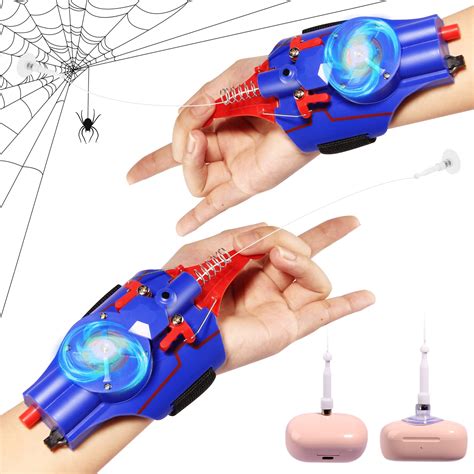 Web Shooter Launcher String Toy, Electric Reel-in Spider Web Shooters ...