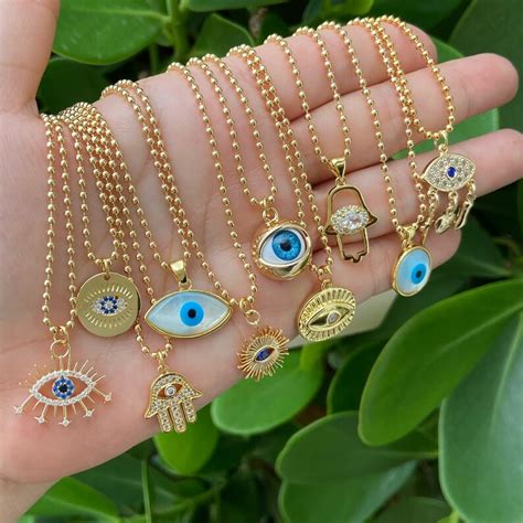 Gold evil eye choker necklace good luck layered necklace etsy – Artofit