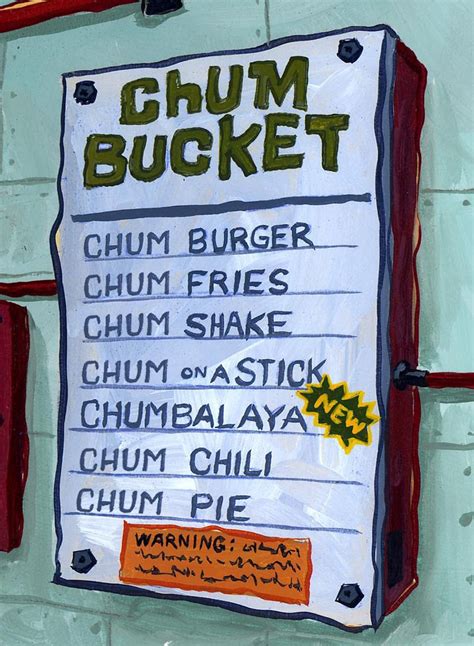 Chum Bucket Menu : r/bingingwithbabish